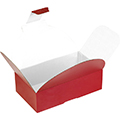 Coffret carton rectangle fond automatique dcor Bonnes Ftes/noeud rouge 