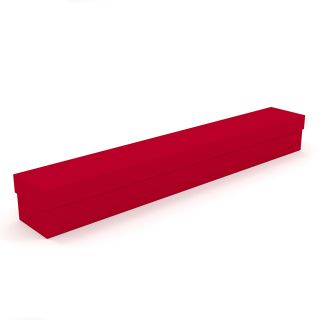 Caja cartn rectangular rojo
