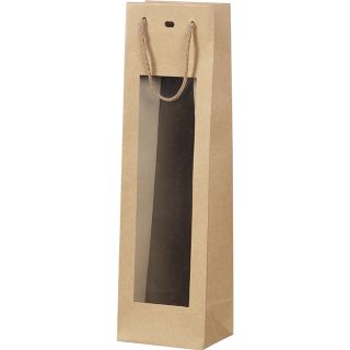 Bag Paper kraft 1 bottle PVC window 