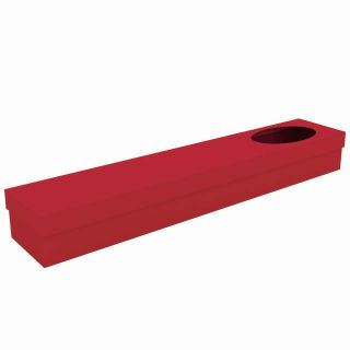 Caja cartn rectangular rojo