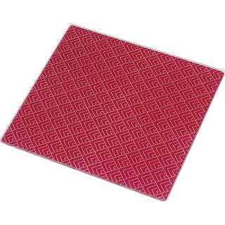 Chopping board square shatterproof glass / red