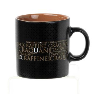 Mug cramique SAVOUREUX noir/cuivre 