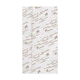 Tissue paper sheets white/gold Bonnes ftes - Pack of 240