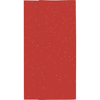 Papel de seda color rojo/lentejuelas- Paquete de 120 piezas