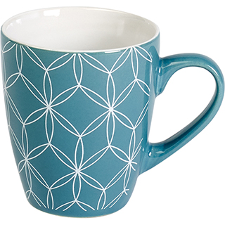 Mug cramique dcor bleu 