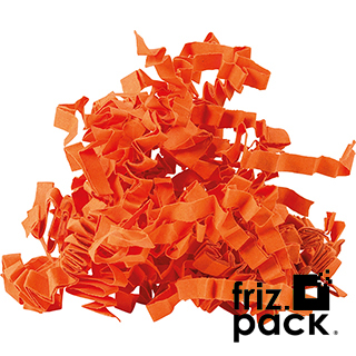 Friz.Pack Virutas de papel color naranja viva - carton indivisible de 10 kg