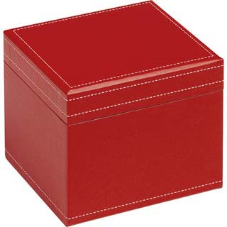 Caja cartn cuadrada rojo