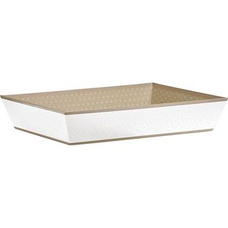 Tray cardboard rectangular LIGHTS AND SHADOWS white/brown/UV printing 