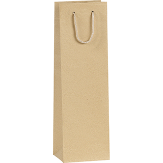 Bag paper kraft 1 bottle magnum cord handles eyelet