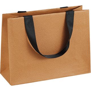 Bag paper HAVANA texture havana handles ribbon black eyelet 