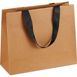 Bag paper HAVANA texture havana handles ribbon black