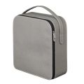 Suitcase  imitation leather grey imitation leather handle grey zipper