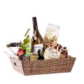 Tray cardboard rectangular with foldable handles decor wicker delivered flat (dimension assembled)