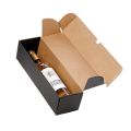 Box wine cardboard kraft/black 1 bottle delivered flat