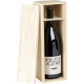 Caixa de vinho em madeira de pinho 1 Magnum 1,5L Borgonha com tampa deslizante Int.Dim 