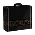 Suitcase Rectangular Cardboard "Savoureux" Black/Gold m