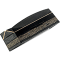 Caja cartn rectangular SAVOUREUX negro/cobre negro cordones cierres laterales