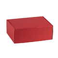 Caja cartn kraft rectangular rojo entrega plana (para montar) 