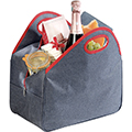 Bag isotherm rectangular dark/grey/red 2 handles Zip 