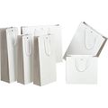 Bag paper LIGHTS AND SHADOWS white/brown/UV printing cord handles white eyelet